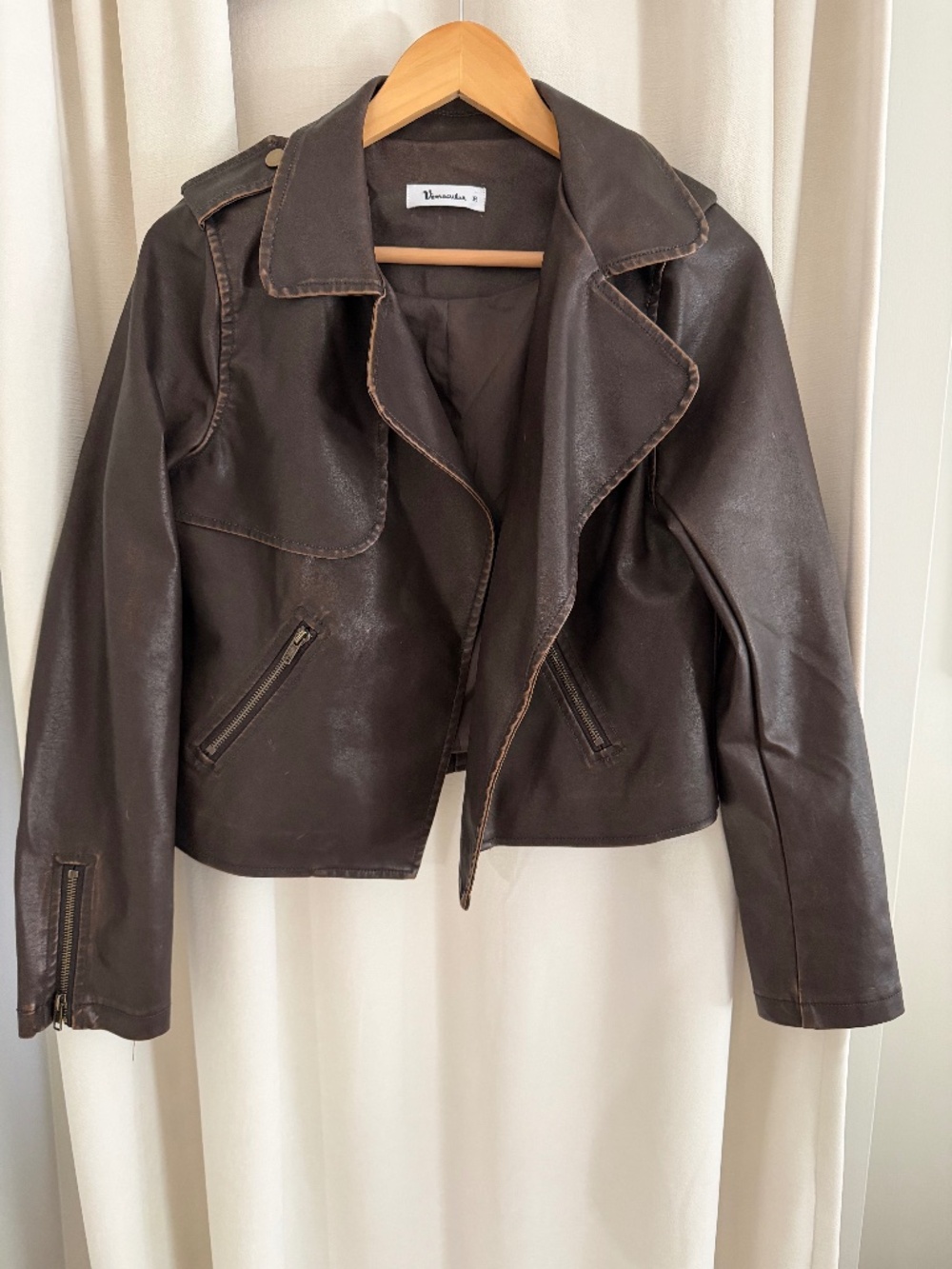 NWOT Vegan Leather biker jacket by Vernacular, sz M